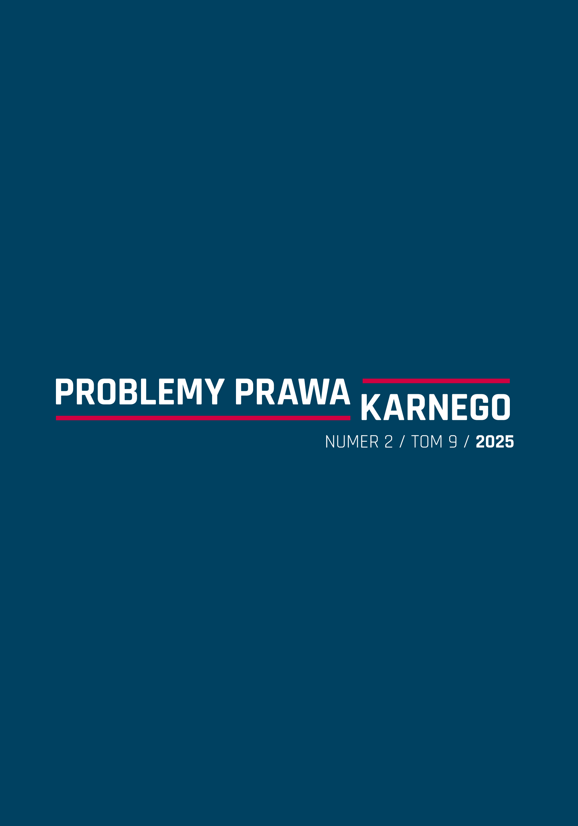 Problemy Prawa Karnego