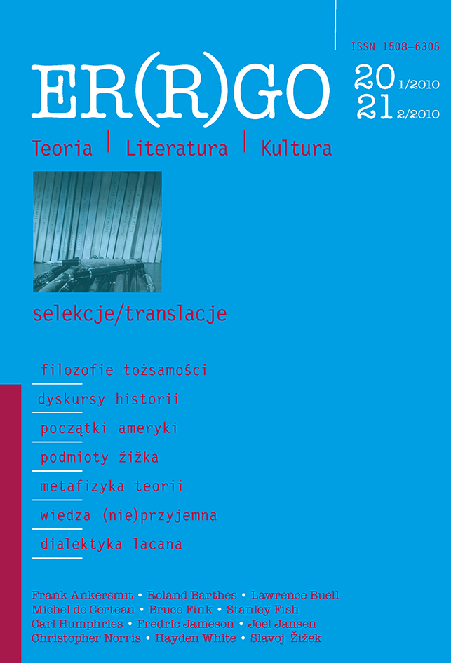 ER(R)GO nr 20 (1/2010) / 21 (2/2010) - editor's picks/translations