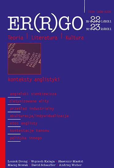 ER(R)GO nr 22 (1/2011) / 23 (2/2011) - contexts of english studies
