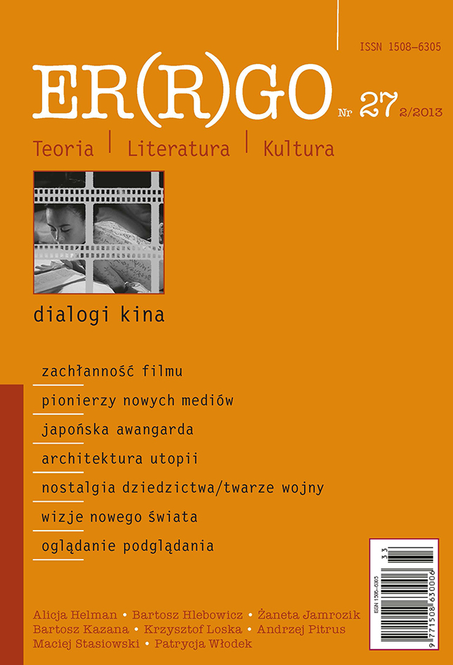 ER(R)GO nr 27 (2/2013) - dialogues of cinema (guest edited by Alicja Helman)