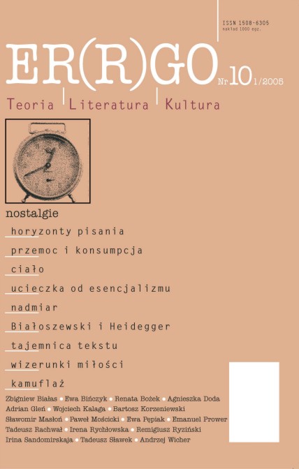 ER(R)GO nr 10 (1/2005) - nostalgie