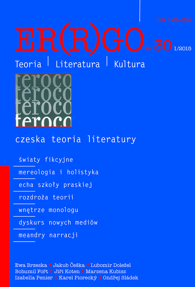 ER(R)GO nr 30 (1/2015) - czeska teoria literatury (pod gościnną redakcją Libora Martinka)